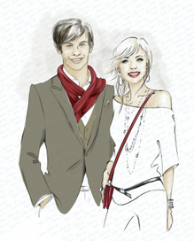 Стильные парень и девушка