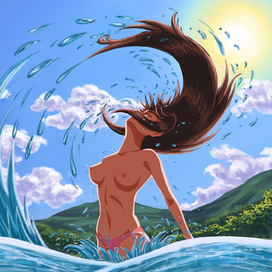 Девушка в озере