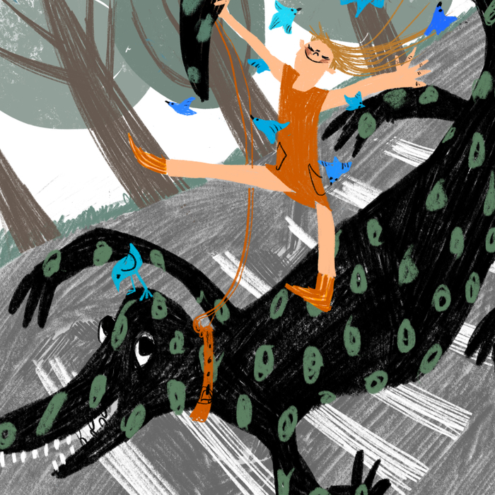 Девочка с крокодилом