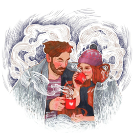 Пара под пледом