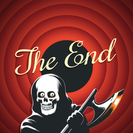 Horror Movie Ending Screen Retro Background