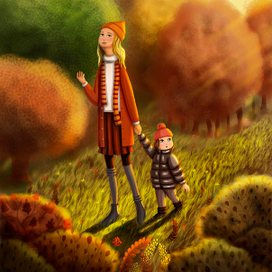 Прогулка в осеннем лесу