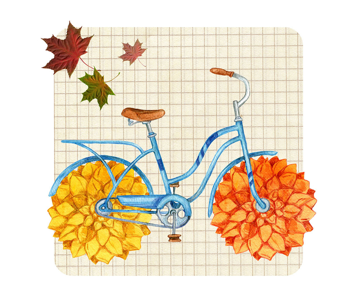 Цветочный велосипед