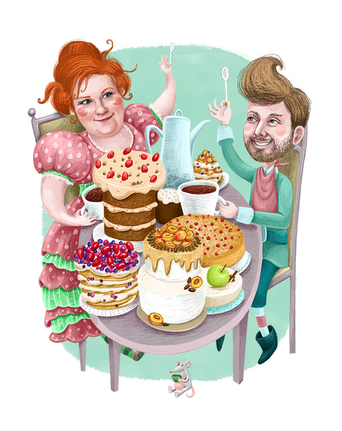 Иллюстрации к сказке "Сладкие шалости"