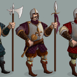 Концепт стражников для карточной игры