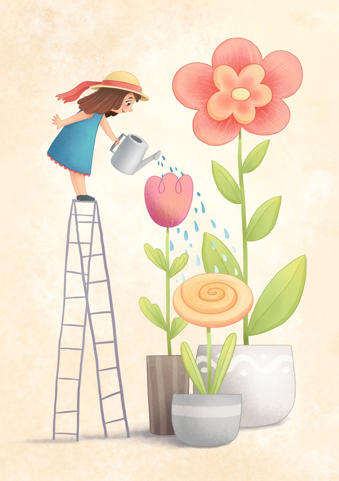 Девочка с цветами