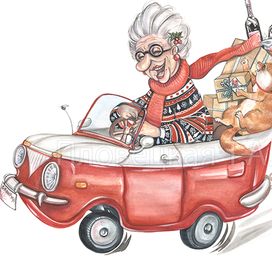 Бабуля новогодняя