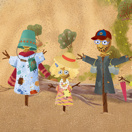 Фон для мультфильма "Ася и Вася", серия Орел