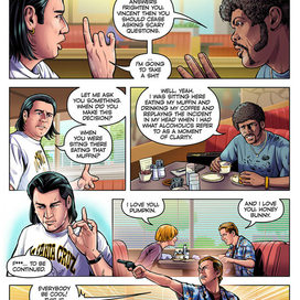 Страница комикса Pulp Fiction