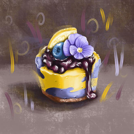 Лиловый кекс