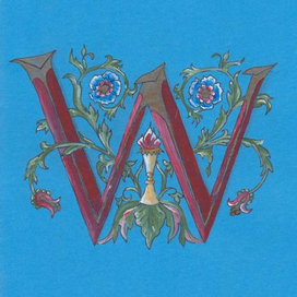 Открытка с вензелем