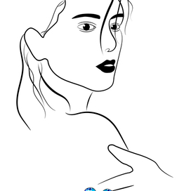 Девушка с бриллиантовым цветком