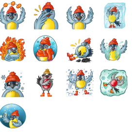 Стикерпак "Зимняя парочка" для ОК.ru