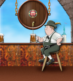 Эскиз тирольца в пивной ресторан