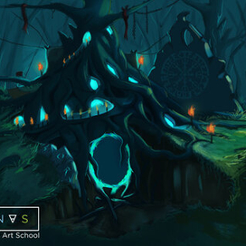 Концепт дома в лесной чаще/ Чистилище