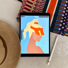 Портрет девушки в векторе