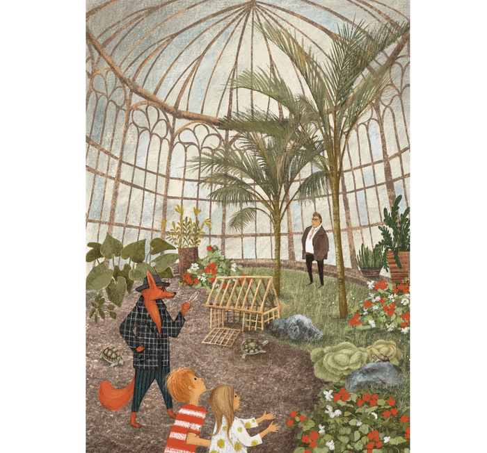 Иллюстрация для детской книги-квеста «Рыжий Фокс», издательство «Абраказябра»