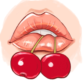 Губы с вишней
