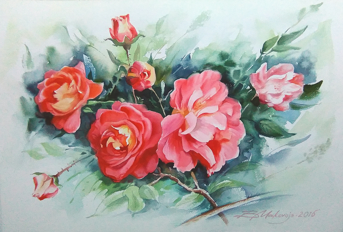 ,,Розовые розы,,