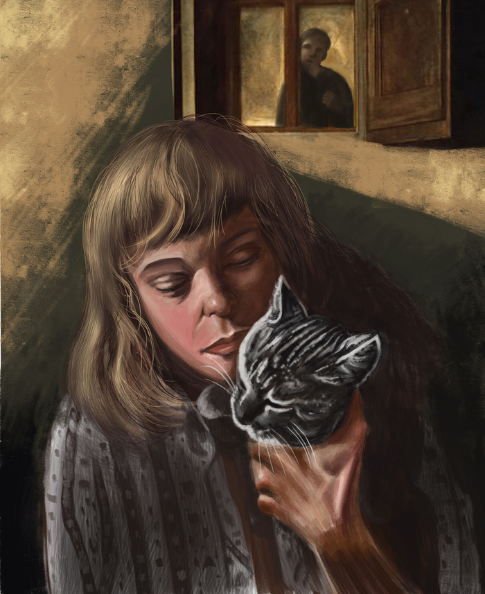 Девушка с кошкой