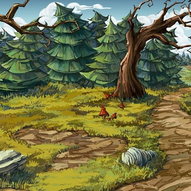 Поляна в лесу