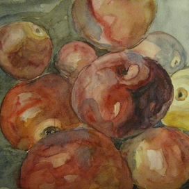 красные яблоки