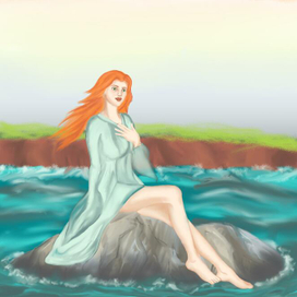 Девушка на камне