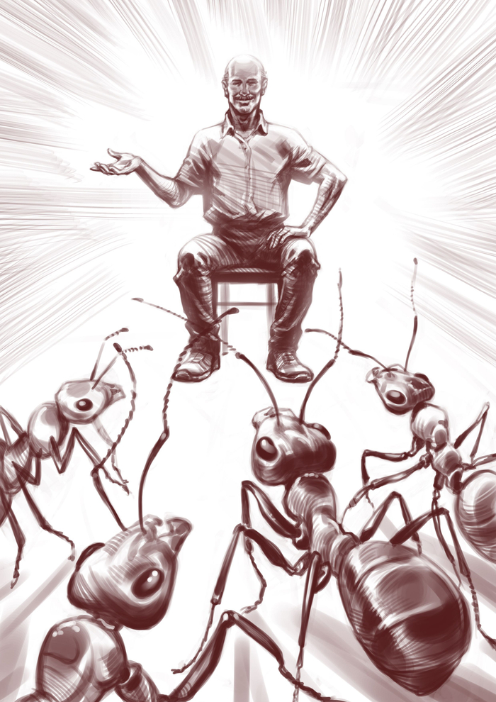 Иллюстрации к книге Евгения Чертовских "Лучший подарок" - ПЕРЕГОВОРЩИК