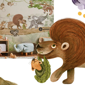 Персонажи для бесшовных обоев