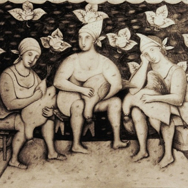 Розы в перьях