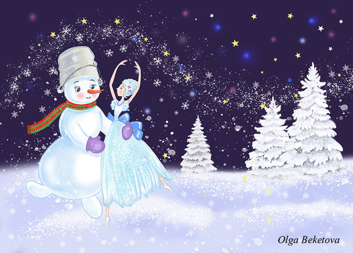 Снеговичок и балеринка