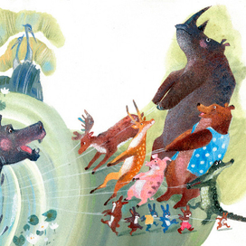 Нелегкая работа - из болота тащить бегемота)