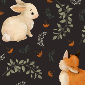 Серия паттернов с милыми животными