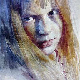 Портрет акварелью. Контрастное освещение