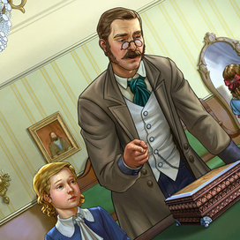 "город в табакерке" Иллюстрация к детской интерактивной книге