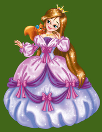 Маленькая принцесса с бельчонком