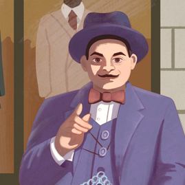 Стилизация Эркюля Пуаро