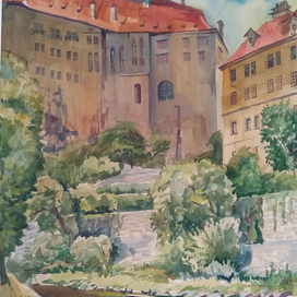 Вид на Крумловский замок