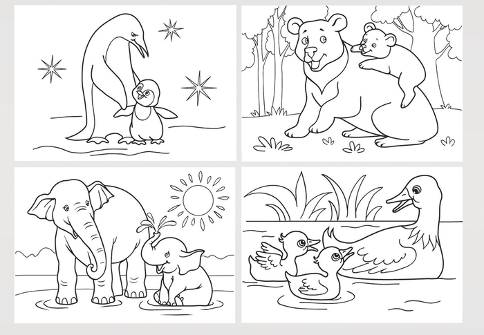 Раскраски для самых маленьких. животные