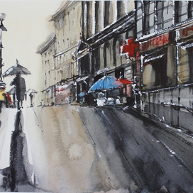 Дождь в городе П.