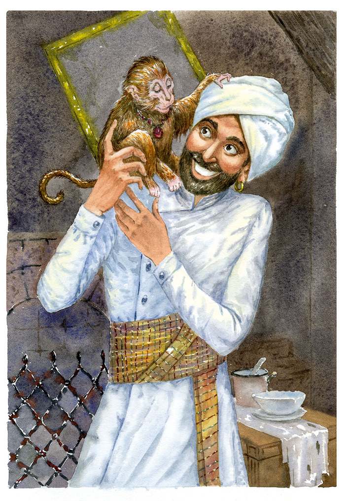 Ф.Бернетт "Маленькая принцесса". Рам Дасс с обезьянкой.