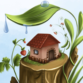 Домик на пеньке