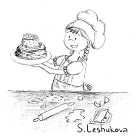 Черно-белая иллюстрация для книги