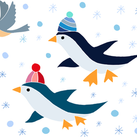 Пингвины учатся летать