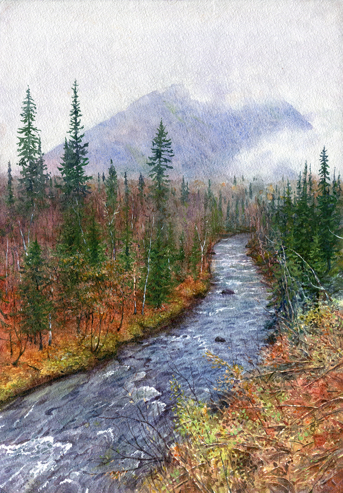 Туман над рекой Вудъяврйок