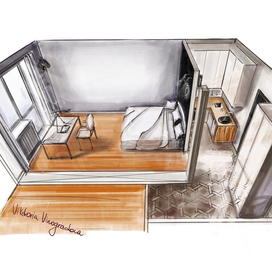 Интерьерный скетч