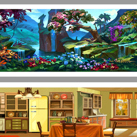 скетчи игровых локаций