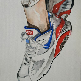 Watercolor painting Nike