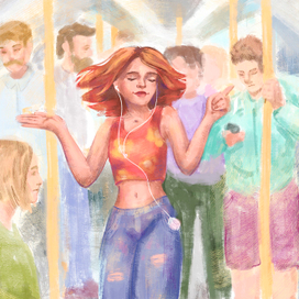 Танец в метро