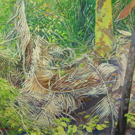 Натюрвив с пальмовыми листьями